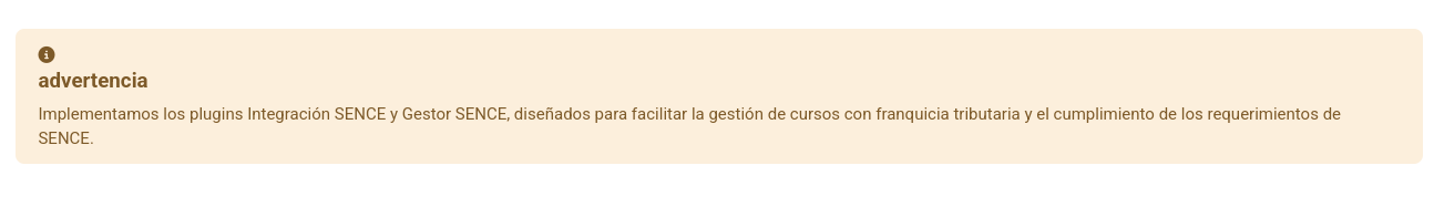 Aviso de advertencia con icono y texto destacado