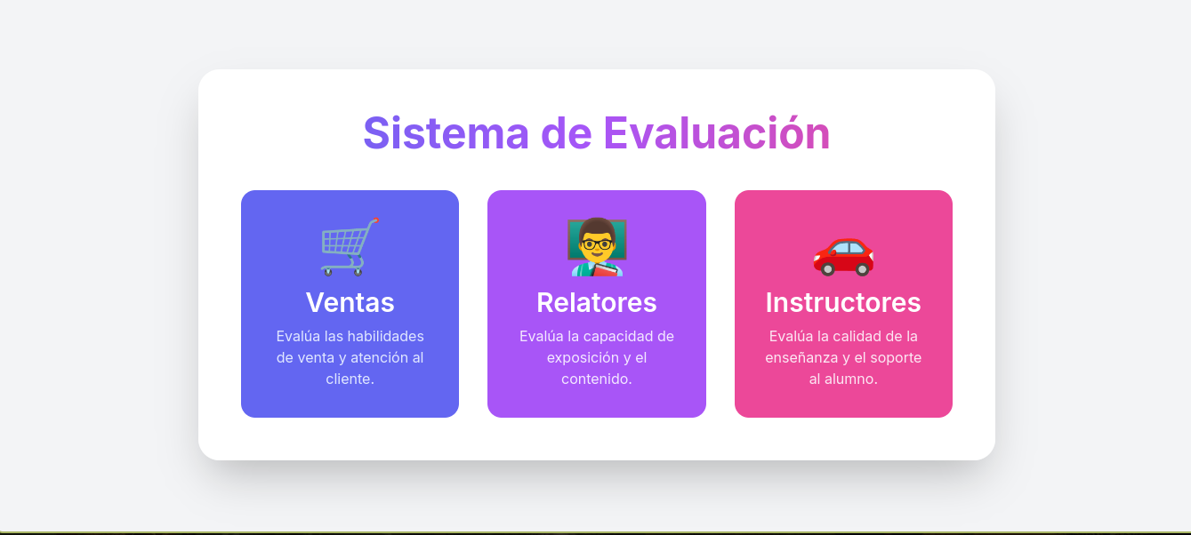 Guía del Sistema de Evaluación