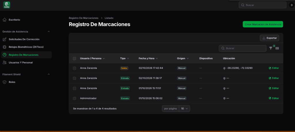 asistencia asistencia